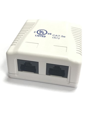 RJ-45-2 (8P8C) CAT5e, 2 выхода (LISTED) компьютерная розетка: Розетка компьютерная 2 выхода в Обнинске