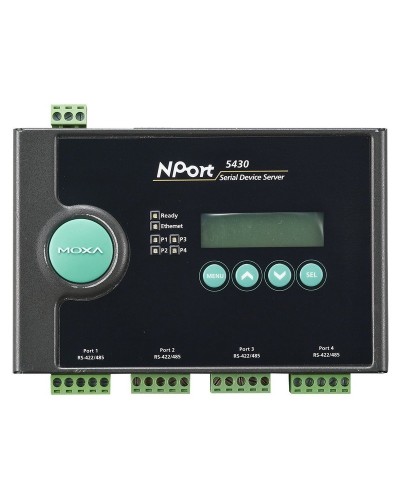 NPort 5430. 4-портовый асинхронный сервер. MOXA в Обнинске