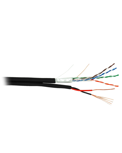 F/UTP 4pair, Cat5e, Out, PVC+PWR (EC-UF004-5E-PC050-PE-BK). Кабель «витая пара» (LAN) для структурированных систем связи. NETLAN в Обнинске
