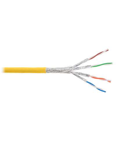 S/FTP, 4pair, Cat7a, Solid, In, LSZH (NKL 4375C-YL). Кабель «витая пара» (LAN) для структурированных систем связи. NIKOLAN в Обнинске