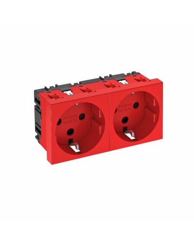 STD-D0 SRO2, (6120028). Розетка 0° двойная 2х2К+З, со шторками, 16А 250В красная. OBO Bettermann в Обнинске