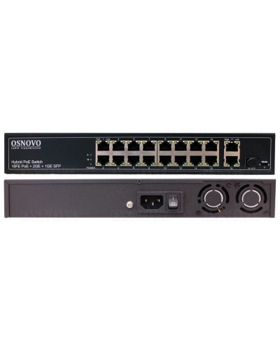 SW-61621(300W). Коммутатор 16-портовый Fast Ethernet с PoE. OSNOVO в Обнинске