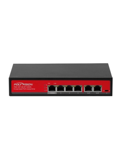PND-04P-2M-BT1 (65W). Коммутатор неуправляемый 6-портовый с функцией PoE. Polyvision в Обнинске
