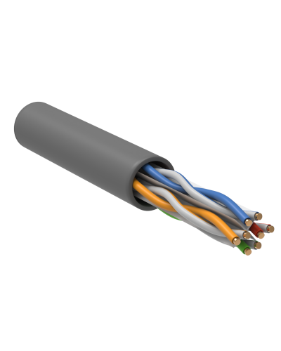 U/UTP, CAT 6, ZH нг(А)-HF, 4PR, 23AWG, INDOOR, SOLID, серый, 305 м, REXANT (01-0067). Кабель «витая пара» (LAN) для структурированных систем связи. Rexant в Обнинске