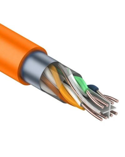 F/UTP, CAT 6, ZH нг(А)-HF, 4PR, 23AWG, INDOOR, SOLID, оранжевый, 305 м, REXANT (01-0151). Кабель «витая пара» (LAN) для структурированных систем связи. Rexant в Обнинске