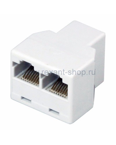 Двойник компьютерный UTP RJ-45(8P8C) (гнездо - 2 гнезда) REXANT (03-0103): Кабельный соединитель в Обнинске
