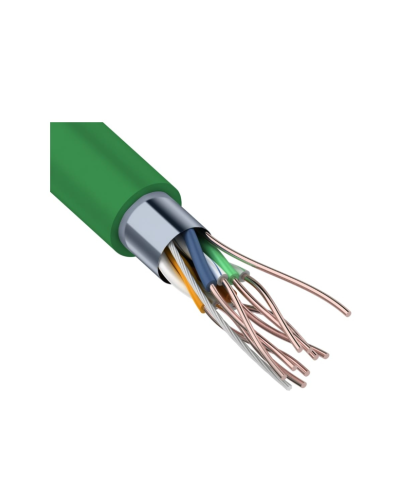 F/UTP, CAT 5e, нг(А)-LSLTx, 4х2х0,52мм, 24AWG, INDOOR, SOLID, зеленый, 305м REXANT (01-0161). Кабель «витая пара» (LAN) для структурированных систем связи. Rexant в Обнинске
