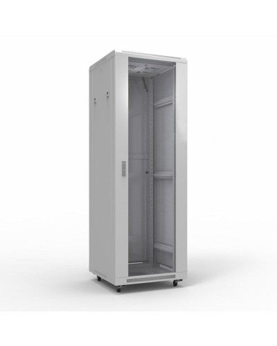 Шкаф телекоммуникационный 19 напольный 42U 600х800 мм, передняя дверь стекло, задняя дверь металл, RAL 7035 (состоит из 3 частей) (04-2306). Шкаф телекоммуникационный 19 напольный 42U. Rexant в Обнинске