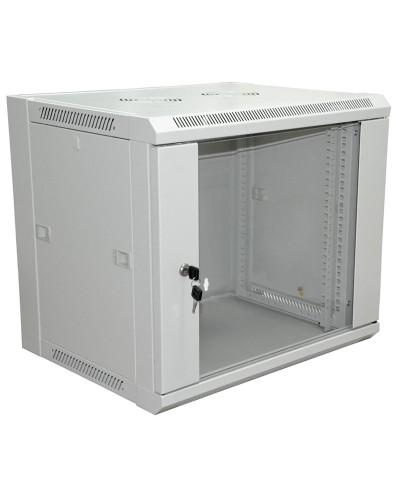 Шкаф телекоммуникационный 19 настенный 6U 600×450×370 мм (ШxГxВ) - передняя дверь стекло, боковые стенки съемные (разобранный), RAL 7035 (04-2200). Шкаф телекоммуникационный 19 настенный 6U. Rexant в Обнинске
