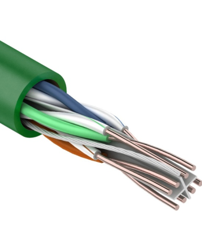 U/UTP, CAT 6, нг(А)-LSLTx, 4х2х0,575мм, 23AWG, INDOOR, SOLID, зеленый, 305м REXANT (01-0071). Кабель «витая пара» (LAN) для структурированных систем связи. Rexant в Обнинске
