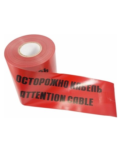 Лента сигнальная «Осторожно кабель» 150 мм х 100 м REXANT, цвет красный/черный (19-3015): Лента сигнальная предупредительная в Обнинске
