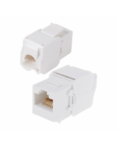 Модуль Keystone Jack RJ-45(8P8C) UTP, CAT 6, тип 180 градусов, самозажимной, белый REXANT (05-1052): Модуль Keystone Jack в Обнинске