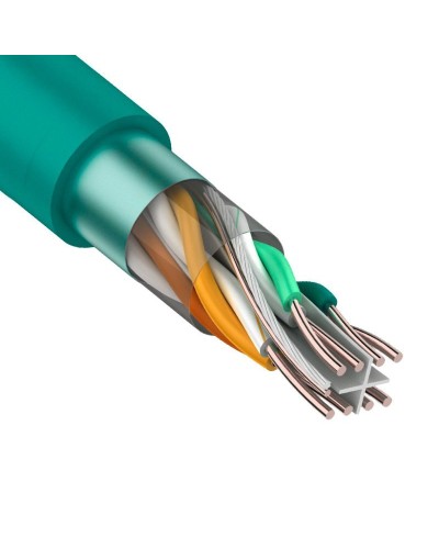F/UTP, CAT 6, нг(А)-LSLTx, 4х2х0,575мм, 23AWG, INDOOR, SOLID, зеленый, 305м REXANT (01-0171). Кабель «витая пара» (LAN) для структурированных систем связи. Rexant в Обнинске