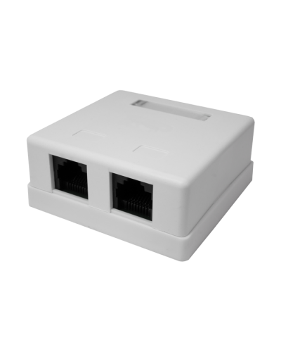 Розетка настенная RJ-45, 8P8C, Cat.5e, 2 порта UTP (10-0309): Компьютерная розетка в Обнинске