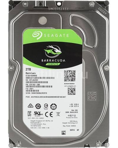 HDD 2000 GB (2 TB) SATA-III Barracuda (ST2000DM008). Жесткий диск (HDD) для видеонаблюдения. Seagate в Обнинске