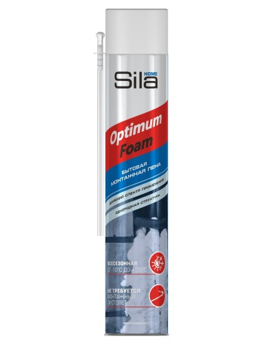 Пена монтажная SILA HOME OPTIMUM FOAM, всесезонная, 750 мл. Пена монтажная. Sila в Обнинске