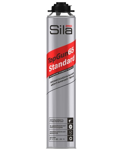 Пена монтажная Sila Pro TopGun 65 STANDARD, 850 мл. Пена монтажная профессиональная. Sila в Обнинске