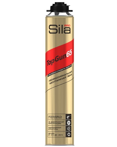 Пена монтажная Sila Pro TopGun 65, 875 мл. Пена монтажная. Sila в Обнинске