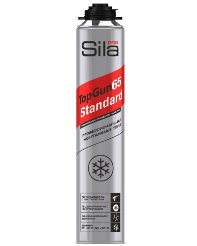 Пена монтажная Sila Pro TopGun 65 STANDARD winter, 850 мл. Пена монтажная профессиональная. Sila в Обнинске