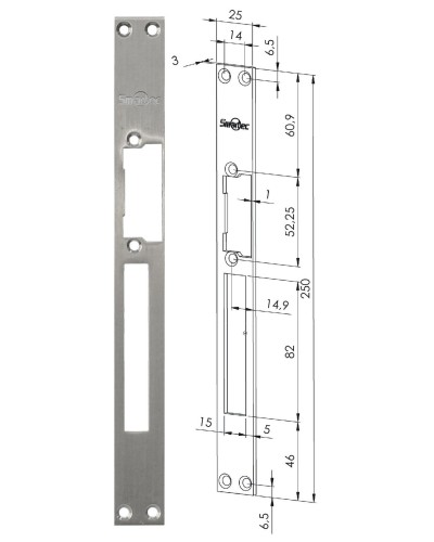 ST-SL502SP. Запорная планка длинная. Smartec в Обнинске