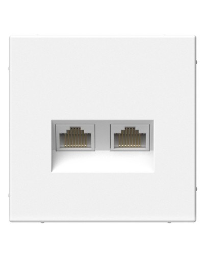 ArtGallery розетка двойная RJ45, кат. 6Е, скрытой установки, механизм, белый (GAL000188). Розетка компьютерная. Systeme Electric в Обнинске