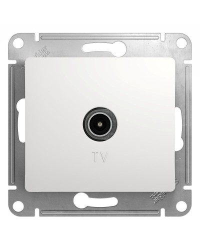 Glossa розетка TV антенна коннектор, 1-местная, скрытой установки, механизм, белый (GSL000193). Розетка TV антенна. Systeme Electric в Обнинске