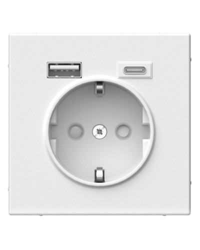 ArtGallery розетка 1-местная с USB тип-A+C, скрытой установки, механизм, белый (GAL000132). Розетка с USB. Systeme Electric в Обнинске