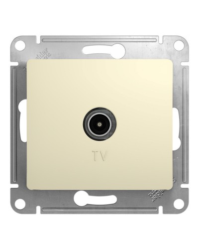 Glossa розетка TV антенна коннектор, 1-местная, скрытой установки, механизм, бежевый (GSL000293). Розетка TV антенна. Systeme Electric в Обнинске