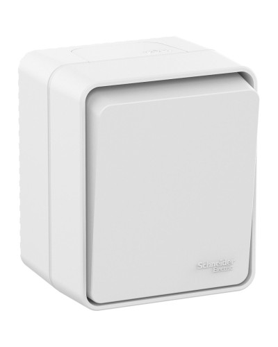 AtlasDesign PROFI54 выключатель 1-клавишный, открытой установки, белый (ATN540111). Выключатель. Systeme Electric в Обнинске