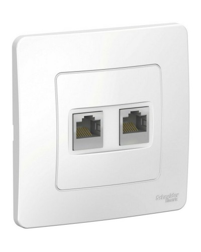 BLANCA розетка RJ45, 2-местная, кат. 5Е, скрытой установки, белый (BLNIS045451). Розетка компьютерная. Systeme Electric в Обнинске