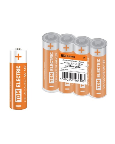LR6 AA Alkaline 1,5V SR-4 TDM (SQ1702-0034). Элемент питания. TDM ЕLECTRIC в Обнинске