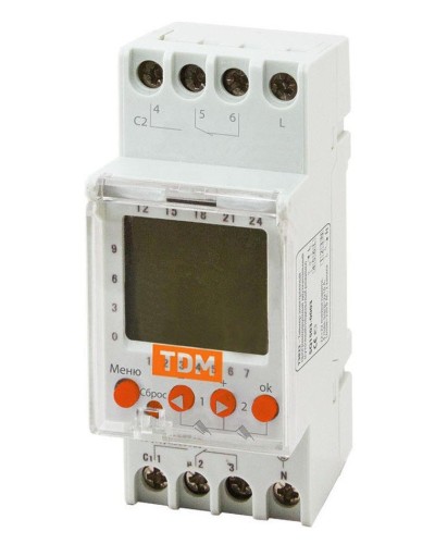 ТЭ822-2кан-1мин/7дн-44on/off-2х16А-DIN TDM (SQ1503-0003). Таймер электронный. TDM ЕLECTRIC в Обнинске