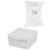 Коробка ОП 100х100х55мм, крышка, IP54, 8вх., белая (SQ1401-0923). Распаячная коробка. TDM ЕLECTRIC
