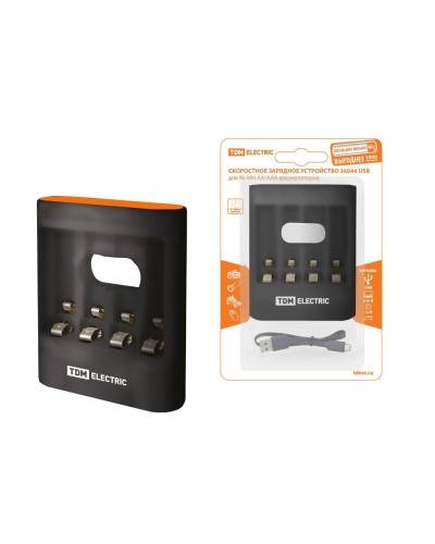 Зарядное устройство 36044 (3600mA 4слота АА/ААА 4 кан.USB) (SQ1702-0100). Зарядное устройство. TDM ЕLECTRIC в Обнинске