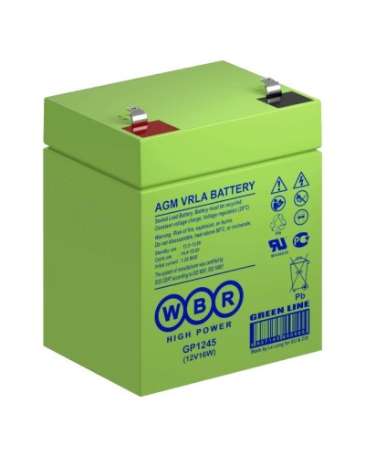 WBR GP1245 (12V16W). Аккумулятор герметичный свинцово-кислотный. WBR в Обнинске