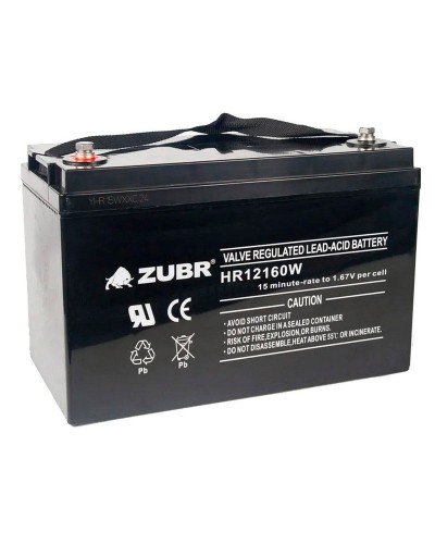 ZUBR HR 12160W (12V, 45Ah). Аккумулятор герметичный свинцово-кислотный. ZUBR в Обнинске