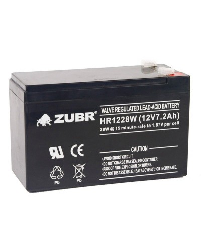 ZUBR HR 1228W (12V, 7,2Ah). Аккумулятор герметичный свинцово-кислотный. ZUBR в Обнинске