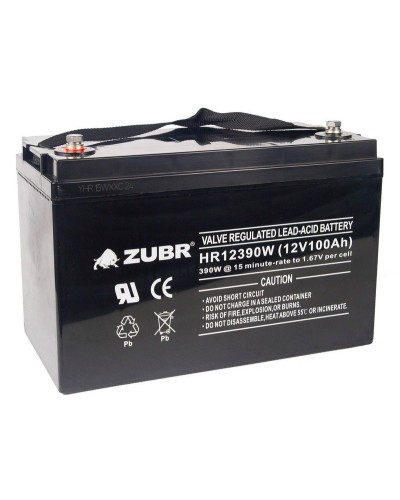 ZUBR HR 12390W (12V, 110Ah). Аккумулятор герметичный свинцово-кислотный. ZUBR в Обнинске