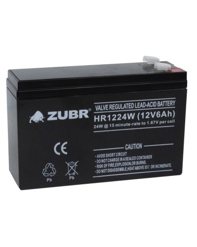 ZUBR HR 1224W (12V, 6Ah). Аккумулятор герметичный свинцово-кислотный. ZUBR в Обнинске