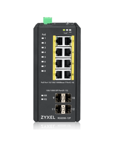 RGS200-12P-ZZ0101F. Промышленный L2 PoE+ коммутатор. ZYXEL в Обнинске