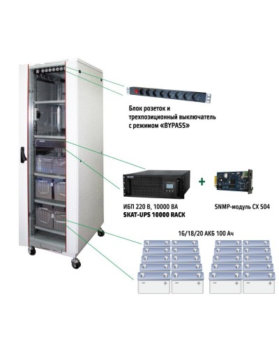 SKAT UPS 10000 SNMP (484). Комплекс бесперебойного питания. Бастион в Обнинске