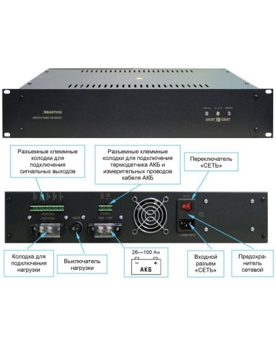 SKAT -V.12DC-18 RACK (СКАТ ИБП-12/18-RACK) (2145). Источник вторичного электропитания резервированный. Бастион в Обнинске