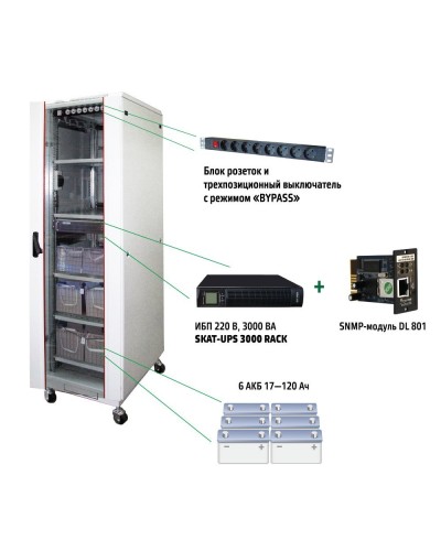SKAT UPS 3000 SNMP (467). Комплекс бесперебойного питания. Бастион в Обнинске