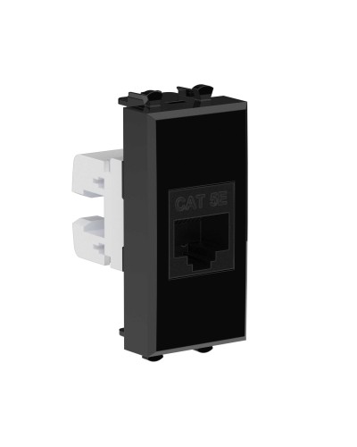 Розетка RJ-45, кат.5E, Avanti, 1 модуль, черный квадрат (4402661): Розетка компьютерная модульная в Обнинске