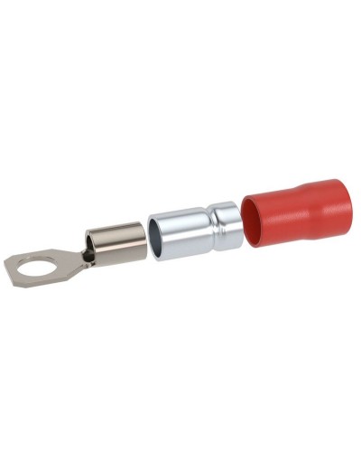 Наконечник НКИ 0,25-1,5 М5 (D5,3мм) с отверстием под винт (100 шт) (2A5P-DS-PVC). Наконечник с отверстием под винт и изолированным фланцем ПВХ, двойная гильза. ДКС в Обнинске