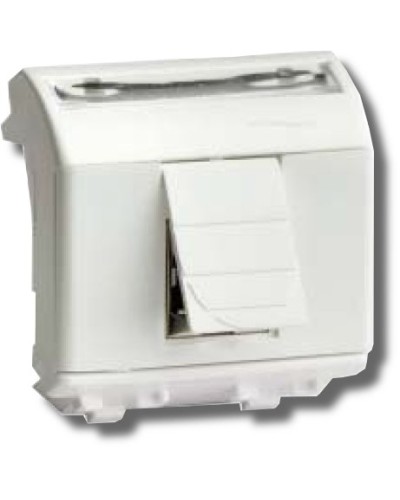 Розетка RJ-45 Brava 2 модуля белая (76655B): Розетка компьютерная с двумя разъёмами в Обнинске