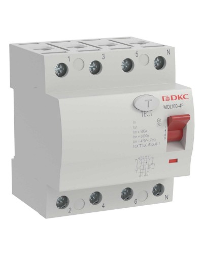 YON MAX MDL100 ВДТ, 4P, 30mA, 40A, АС (MDL100-4P2-40-AC). Автоматический выключатель дифференциальный (УЗО). ДКС в Обнинске