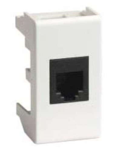 Розетка RJ-45 Viva 1 модуль белая (45048): Розетка компьютерная экранированная с одним разъёмом в Обнинске
