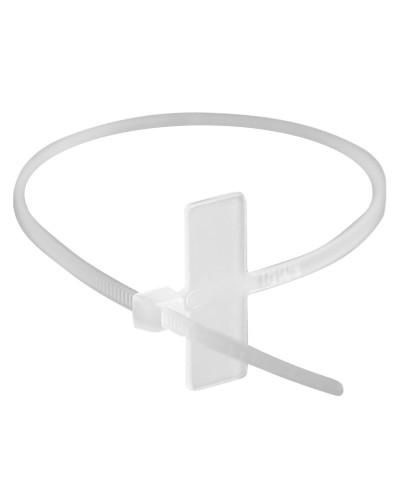 Хомут 2,5x100 белый (100шт) (252100SR-M): Хомут маркировочный, горизонтальная табличка под замком 24,5x7,8 в Обнинске