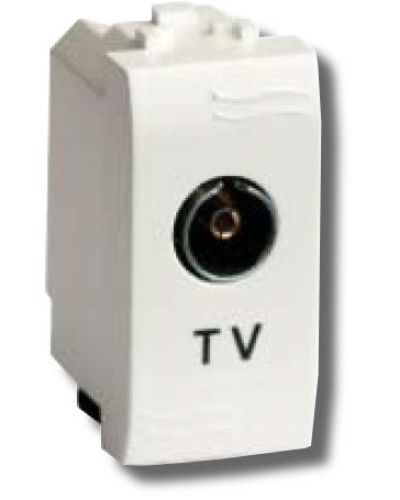Розетка TV универсальная Brava 1 модуль белая (76721B): Розетка TV в Обнинске